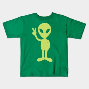 Peace Alien Kids T-Shirt